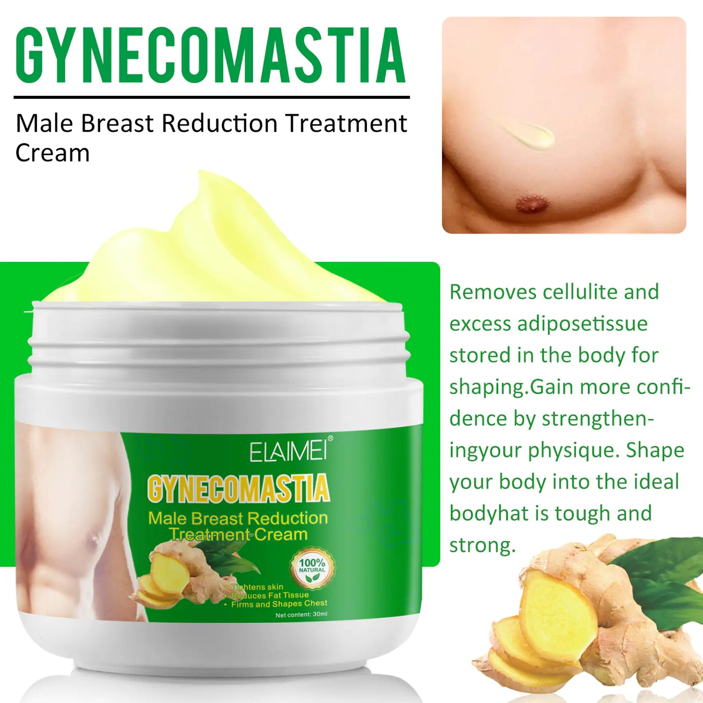 Men's Chest Firming Cream for Muscle Care and Shaping