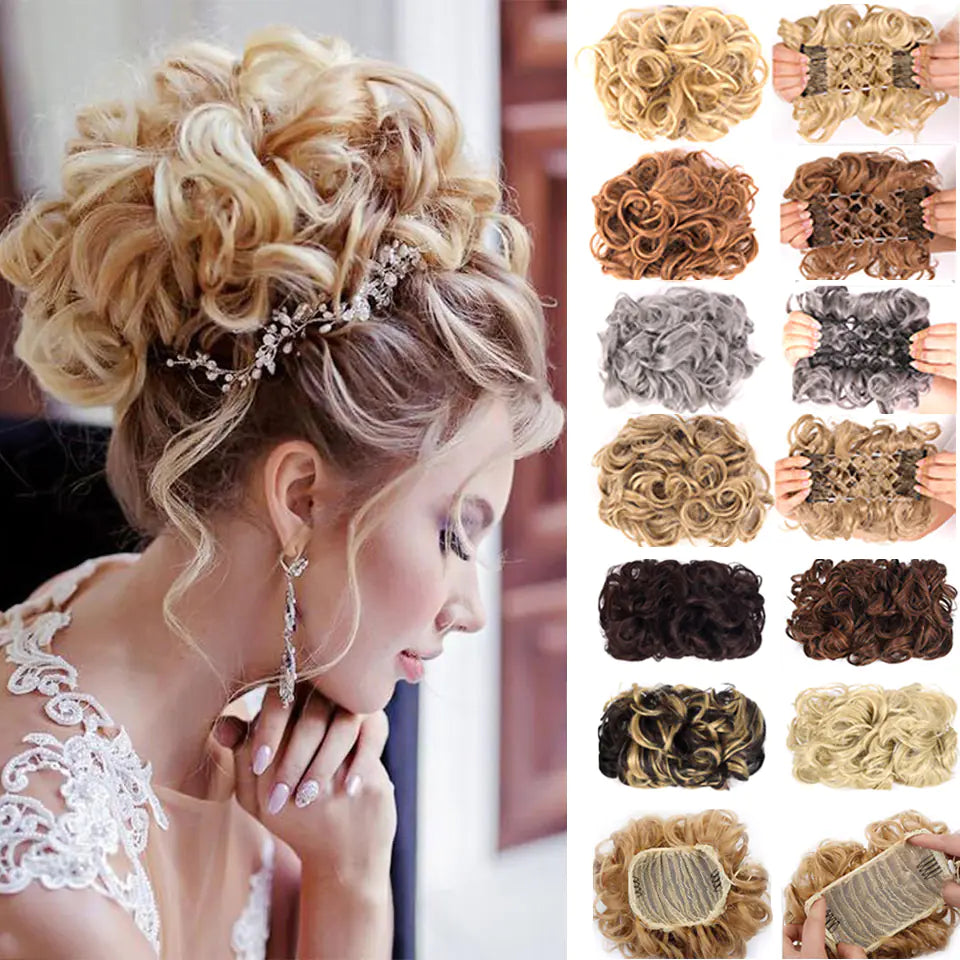 Synthetic Large Comb Clips for Curly Hair Extensions