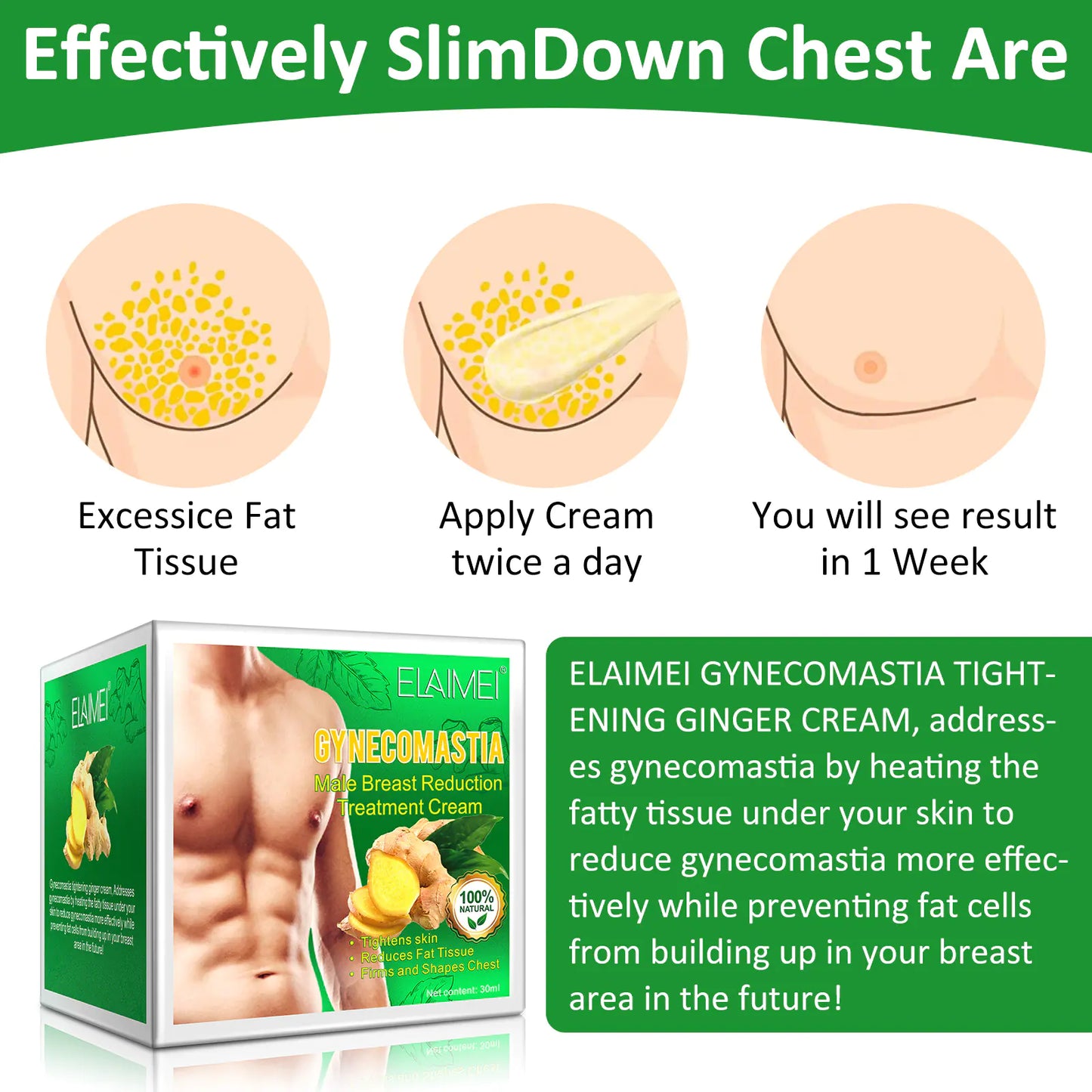 Men's Chest Firming Cream for Muscle Care and Shaping