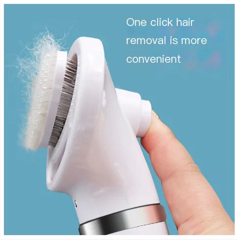 2-in-1 Pet Grooming Brush with Heated Blow Dryer