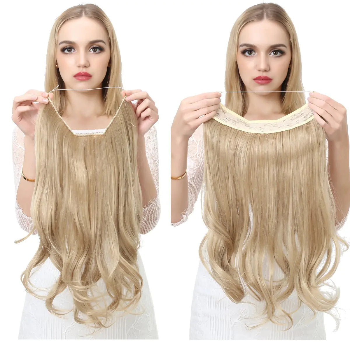 Women's Long Curly Large Wave Hair Extensions