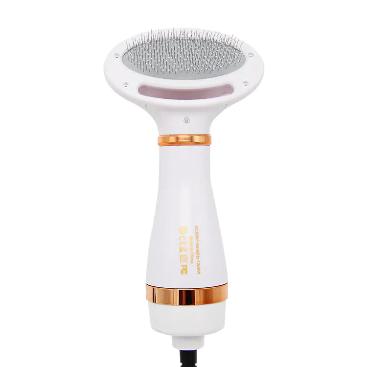 2-in-1 Pet Grooming Brush with Heated Blow Dryer